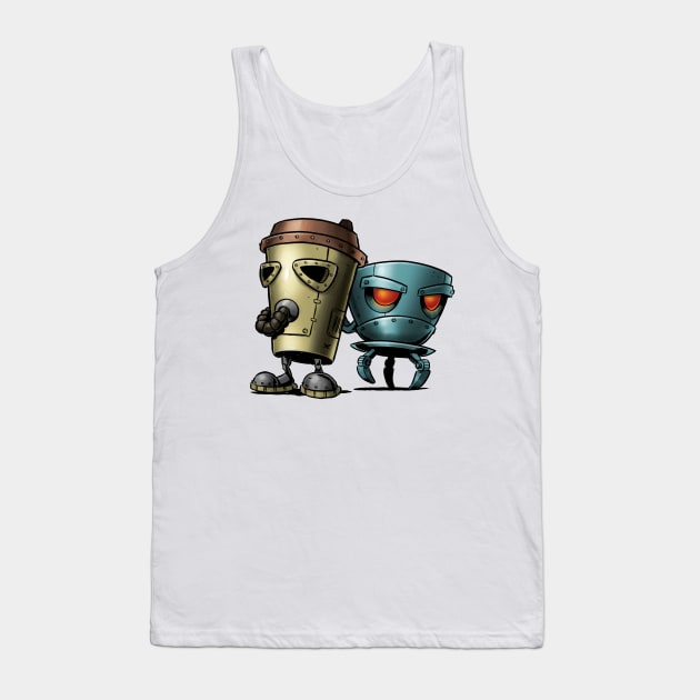 Steampunk Coffee Tank Top by craigbruyn